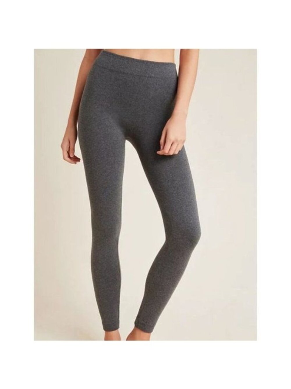 Anthropologie Fleece Lined Grey Leggings